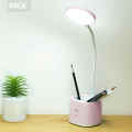 Rechargable desk lamp with pen holder.