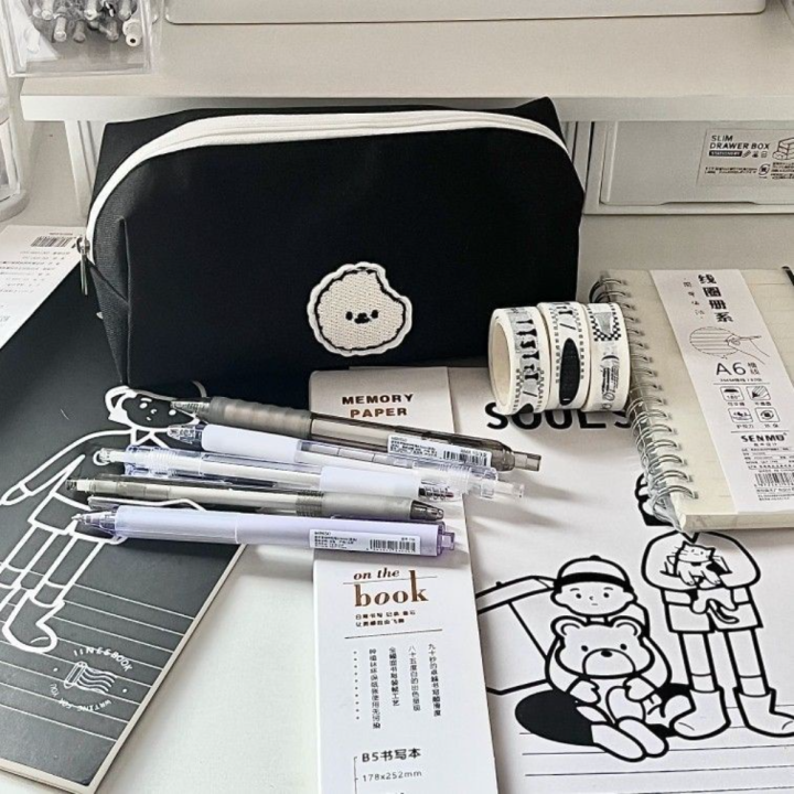 %E3%80%90Best%20value%E3%80%91%20Canvas%20Pencil%20Case%20Portable%20Cartoon%20Black%20Pen%20Bag%20Puppy%20Design%20Rectangular%20Canvas%20Pouch%20for%20School%20Supplies%20Teen%20Girl%20Teen%20Boy%20-%20Image%202
