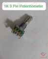 Single Gang Rotary 1K 3 Pin Linear Taper Pot Potentiometer Volume Controller Variable Resistor 1K Ohm. 