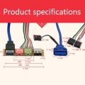USB 2.0+ 3.0 Port Chassis PC Computer Case Audio Front Panel Replace Cable 70cm - blue. 
