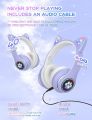 STN28 cat ear luminous Bluetooth headset head-mounted cute wireless live broadcast girl children's headset.