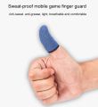 1 Pair Mobile Finger Sleeves - Blue Colour / Sweatproof Gloves for Mobile Gaming Thumb Finger Sleeves - Blue Colour.