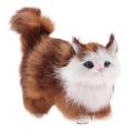 Lovely Electric Simulation Plush Cat Toys Stuffed Doll with Sound Kids Gift. 