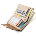 New Women Nubuck leather Leaf Medium Design Wallet Female Coin Purse Purse High Capacity Card Holders Wallets. 