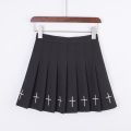 2020 New Belt Pleated Skirt High Waisted Mini Skirts Harajuku Cool Girl Kawaii Punk Style Vintage Skirts.