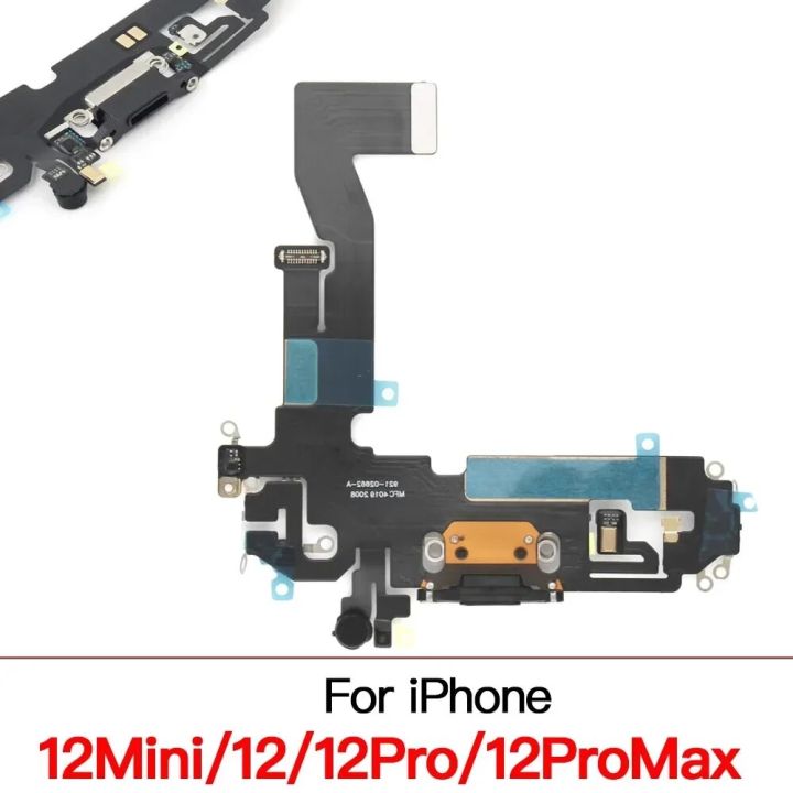 Charging Port Replacement for IPhone 12 Mini Pro Max USB Dock Connector Flex Cable with Microphone Replacement