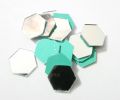 14mm Hexagon Shape Mirror for Jewellery Making, Lippan Art & DIY Craft Work.