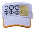 JOJO'S BIZARRE ADVENTURE Kujo Jotaro White Hat Cap Cosplay Costume. 