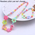 【beauty code store】New Candy Color Plastic Beads Necklace Jewelry Sets Small Flowers Kids Strand Bracelets Baby Jewelry Gifts. 