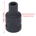 Square Tap Socket 1/2 Drive Tap Socket Cr Molybdenum Steel High Strength for Electric Pneumatic or Hand Wrench. 