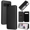lthmy for Google Pixel 7 Pro Carbon Fiber Magnetic Closure with Card Slot Flip Case Cover.
