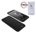 iPhone 5S 360 Degree Phone Case with Free Glass Protector - Black.
