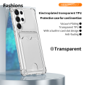 Fashions Sales promotion Plating Wallet Slot Portable Slim Clear TPU Case For Samsung S25 S24 S23 Ultra Plus S21 FE A56 A36 A26 A16 Drop Protection Cover. 