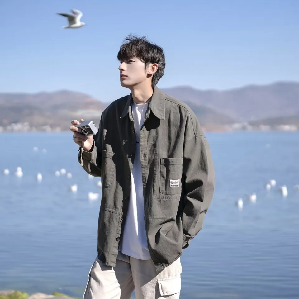 Japanese Style Jacket Men's Fashion Loose Spring and Autumn Men's