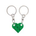 1Pair Cute Love Heart Building Block Keychains for Couples Women Men Friendship Separable Love Heart Brick Key Ring Jewelry Gift.