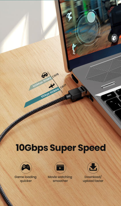 UGREEN%20NW150%20Cat7%20Ethernet%20Cable%20-%200.5M/2M/3M/5M/15M%20-%20Up%20to%2010Gbps%20High%20Speed%20-%20Support%20600MHz%20bandwidth%20-%20Flexible%20&%20Durable%20-%20Braided%20Cable%20-%20Image%202