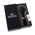 OLEVS 2870 Silver And Golden Two-tone Stainless Steel Chronograph Watch For Men - Black & Golden. 