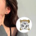 1 Pair Punk Mens Crystal Zircon Strong Magnet Magnetic Ear Stud Non Piercing korean Earrings Anti Allergic Body Jewelry Gift. 