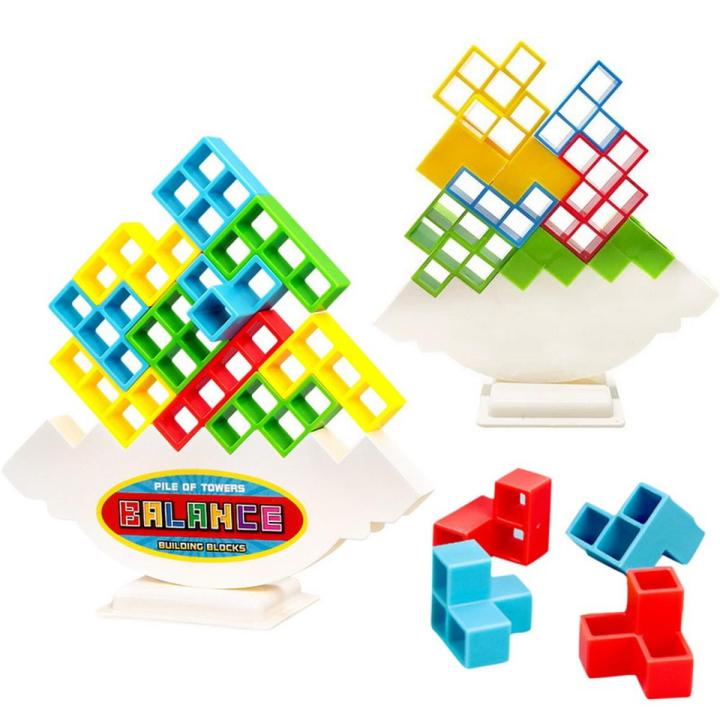 Tetra Tower Game Russian Building Blocks Stacking Toys тетрис Balance Tower Puzzle Board Game Kids DIY Assembly Russian puzzle