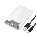 USB3.0/Type-C HDD Enclosure of 2.5 Inch Hard Disk Case SSD SATA3 to USB 3.0 Transparent HDD Box USB C HDD Case 5Gbps. 