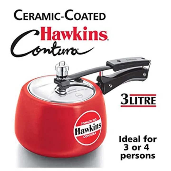 Hawkins contura 3L Pressure Cooker (Red)