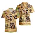 Disney Mickey Treasure Hunt Hawaiian Shirt Men's Mickey Mouse Hawaiian Shirt Disney Aloha Shirt Fashion Short Sleeve Shirt.