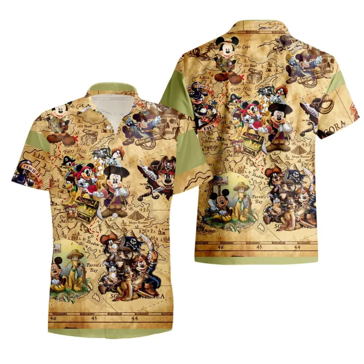 Disney%20Mickey%20Treasure%20Hunt%20Hawaiian%20Shirt%20Men's%20Mickey%20Mouse%20Hawaiian%20Shirt%20Disney%20Aloha%20Shirt%20Fashion%20Short%20Sleeve%20Shirt%20-%20Image%202