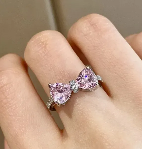 Stylish%20Pink%20Zircon%20Studded%20Crystal%20Duo%20Butterfly%20Open%20Ring%20-%20Image%204