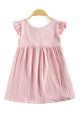 Girls butterfly sleeve Dress Childrens Simple Style Pure Cotton soft crap fabrics Tank Top Dress Kids Clothes..