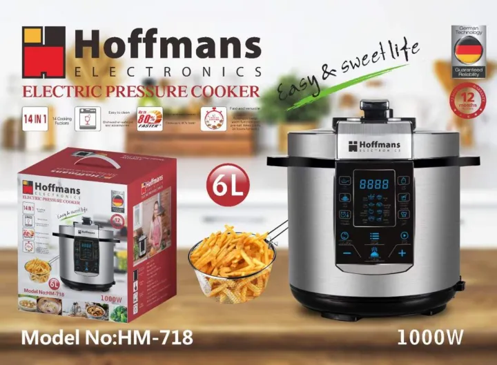 Hoffmans HM-718 6L Electric Multifunction Pressure Cooker with Free Delivery
