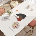 Modern Simple Line Waterproof and Oil-Proof Mat Household Disposable and Easy to Care Dining Table Cushion Can Be Cut and Cleaned Table Mat. 