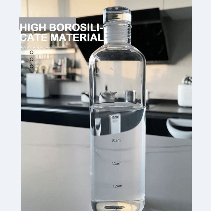 700/500ml%20Borosilicate%20Glass/Plastic%20Water%20Bottle%20Tumbler%20With%20Time%20Scale%20Anti-Scalding%20Cover%20Lemon%20Juice%20Drinkware%20-%20Image%206