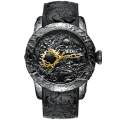 Gold Dragon Sculpture Watch Men Quartz Watches Waterproof Big Dial Creative Male Clock. 