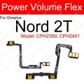 For OnePlus 1+ Nord 2T Nord 2 5G Volume Power Flex Cable On Off Power Volume Up Down Side Button Flex Ribbon Parts.