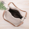 LouisWill Fashion Women Bucket Bag Straw Bags Woven Shoulder Bag Handbag Crossbody Bag Leisure Style Suitable for Casual Summer. 