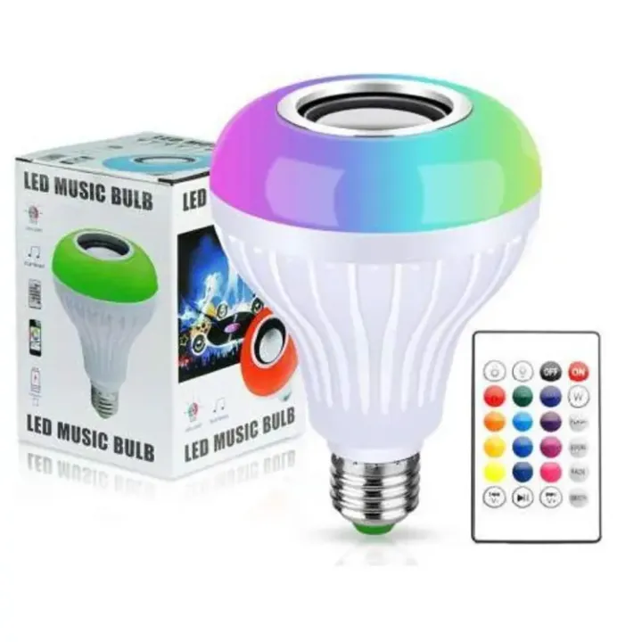 Smart Led Remote Control Bluetooth Speaker Music Bulb - AC, RGB remote control Bluetooth music bulb lamp, Led Music BulbWith Bluetooth Speaker
