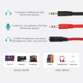 3.5mm AUX 1 Male To 2 Female Spliter Wire 3.5 Jack Audio Splitter Cable Headphone Earphone Speaker Stereo AUX Adapter Cord Tetuo.