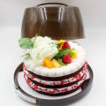 Round Transparent Cheese Cake Container Packaging Box Tray Holder Party Supplies. 