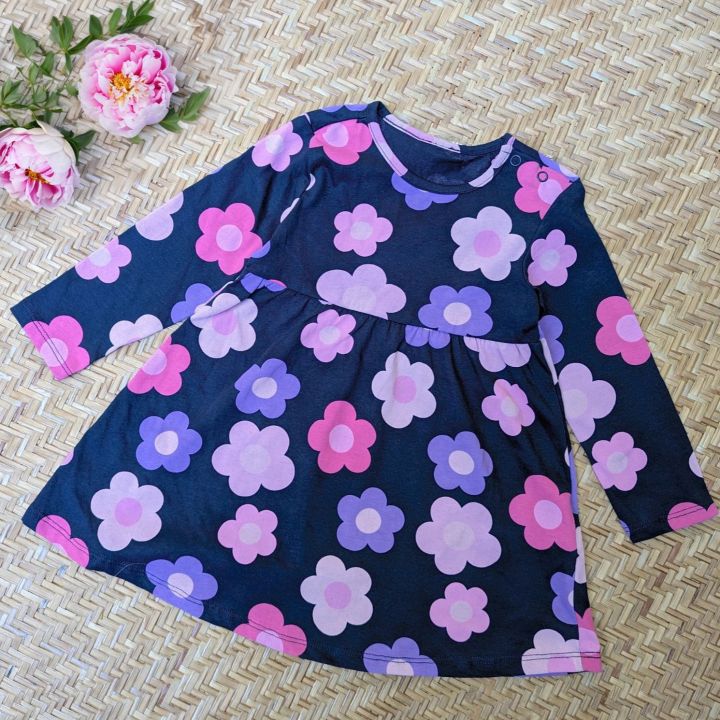 Charming%20Winter%20Elegance:%20Navy%20Blue%20Flower%20Design%20Frock%20for%20Your%20Little%20Princess%20(6%20Months%20to%202%20Years%20-%20Image%205