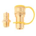 1/2 Inch Solid Brass Gas Propane Quick Connect Disconnect Fitting Connector Adapter. 