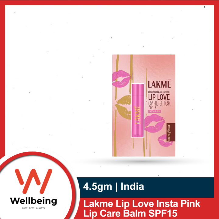 Lakme Lip Love Stick Insta Pink SPF15 4.5gm Lip Balm