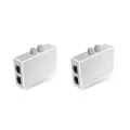 2X Mini 2 Port RJ45 RJ-45 Network Switch Ethernet Network Box Switcher Dual 2 Way Port Manual Sharing Switch Adapter HUB. 