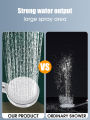 1/2 Pcs Five-speed High Pressurized Handheld Shower Head Supercharged Shower Nozzle Water Saving Hand Shower Bathroom Accessories - bathroom accessories. 