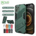 Lenuo Punk-Casing For iPhone 12 Back Cover Eight-Color Anti-Fall And Anti-Slip Phone Bracket Lens Protection Cover Lovers Case.
