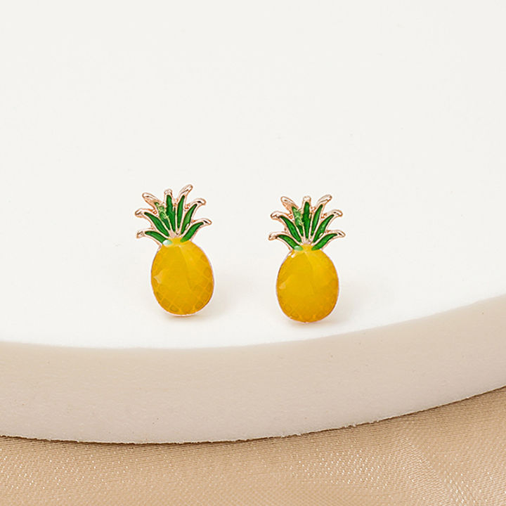 Women%20Cartoon%20Enamel%20Stud%20Earrings%20Icecream%20Hamburger%20Fruit%20Pineapple%20Egg%20Milk%20Animal%20Ear%20Studs%20Cute%20Gift-Cola%20Kids%20-%20Image%206