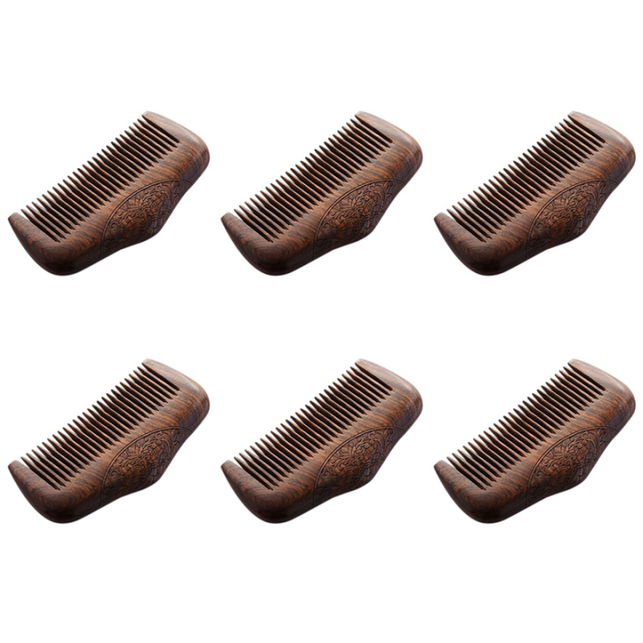 6X Pocket Comb Sandalwood Super Narrow Dent Wood Combs Static Lice Beard Comb Hairstyle Sandalwood Comb