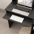 Home Office Computer Desk keyboard tray with Drawer and Shelves Woark Station Table, Black Desk Perfect for your Office Space & Personal Work Table, Computer Desk with Keyboard Tray, Black 36/36''.