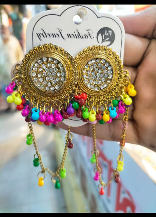 Tana%20kaner%20dul%20Mallti%20kalar%20very%20beautiful%20dul%20-%20Earrings%20for%20Girls%20-%20Image%203