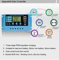 30A 20A 10A Solar Charge Controller for 12V/24V Adjustable LCD Display Solar Panel Battery Regulator Solar Panel Charge Controller with USB Port.