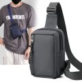 Men's Shoulder Bag Outdoor Leisure Travel Nylon Crossbody Bag Sports Mini Chest Bag Multifunctional Simple Trend Cell Phone Bag. 